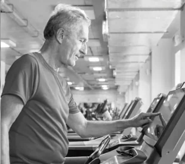 Bill on treadmill changing settings