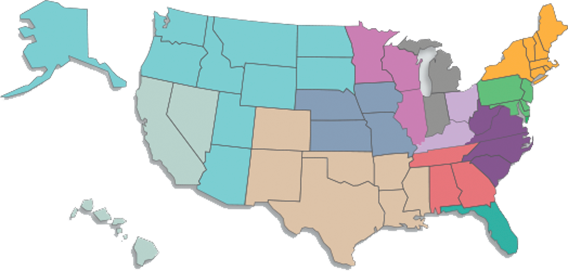 MAC Coverage map of the USA