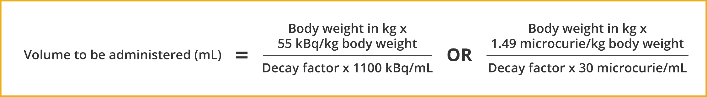 Administration calculation Xofigo® administration calculation