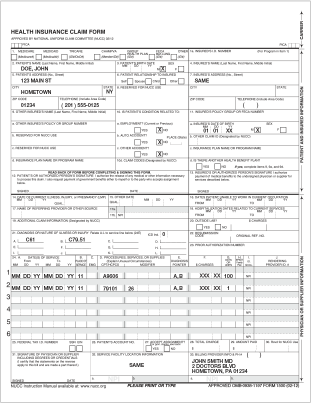 Health insurance claim form Health insurance claim form document